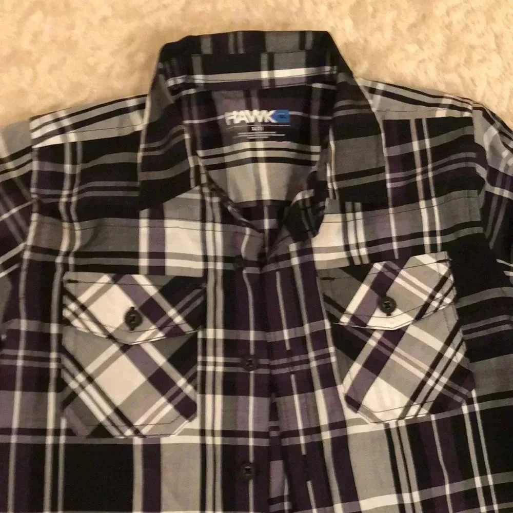 NWT Tony Hawk Long Sleeve Plaid Shirt
